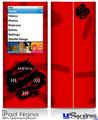 iPod Nano 4G Skin - Oriental Dragon Black on Red