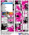 iPod Nano 4G Skin - Checker Skull Splatter