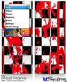 iPod Nano 4G Skin - Checkerboard Splatter