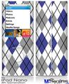 iPod Nano 4G Skin - Argyle Blue and Gray