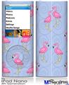 iPod Nano 4G Skin - Flamingos on Blue