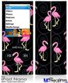 iPod Nano 4G Skin - Flamingos on Black