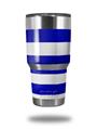 WraptorSkinz Skin Wrap compatible with RTIC 30oz ORIGINAL 2017 AND OLDER Tumblers Psycho Stripes Blue and White (TUMBLER NOT INCLUDED)