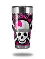 WraptorSkinz Skin Wrap compatible with RTIC 30oz ORIGINAL 2017 AND OLDER Tumblers Splatter Girly Skull (TUMBLER NOT INCLUDED)
