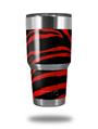 WraptorSkinz Skin Wrap compatible with RTIC 30oz ORIGINAL 2017 AND OLDER Tumblers Zebra Red (TUMBLER NOT INCLUDED)