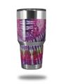 WraptorSkinz Skin Wrap compatible with RTIC 30oz ORIGINAL 2017 AND OLDER Tumblers Tie Dye Red Stripes (TUMBLER NOT INCLUDED)