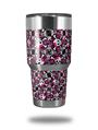 WraptorSkinz Skin Wrap compatible with RTIC 30oz ORIGINAL 2017 AND OLDER Tumblers Splatter Girly Skull Pink (TUMBLER NOT INCLUDED)