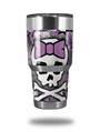 WraptorSkinz Skin Wrap compatible with RTIC 30oz ORIGINAL 2017 AND OLDER Tumblers Princess Skull Purple (TUMBLER NOT INCLUDED)