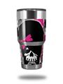 WraptorSkinz Skin Wrap compatible with RTIC 30oz ORIGINAL 2017 AND OLDER Tumblers Scene Kid Girl Skull (TUMBLER NOT INCLUDED)