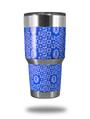 WraptorSkinz Skin Wrap compatible with RTIC 30oz ORIGINAL 2017 AND OLDER Tumblers Gothic Punk Pattern Blue (TUMBLER NOT INCLUDED)