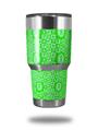 WraptorSkinz Skin Wrap compatible with RTIC 30oz ORIGINAL 2017 AND OLDER Tumblers Gothic Punk Pattern Green (TUMBLER NOT INCLUDED)