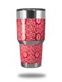 WraptorSkinz Skin Wrap compatible with RTIC 30oz ORIGINAL 2017 AND OLDER Tumblers Gothic Punk Pattern Red (TUMBLER NOT INCLUDED)