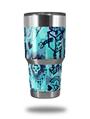 WraptorSkinz Skin Wrap compatible with RTIC 30oz ORIGINAL 2017 AND OLDER Tumblers Scene Kid Sketches Blue (TUMBLER NOT INCLUDED)