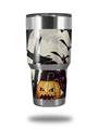 WraptorSkinz Skin Wrap compatible with RTIC 30oz ORIGINAL 2017 AND OLDER Tumblers Halloween Jack O Lantern and Cemetery Kitty Cat (TUMBLER NOT INCLUDED)