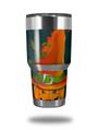 WraptorSkinz Skin Wrap compatible with RTIC 30oz ORIGINAL 2017 AND OLDER Tumblers Halloween Mean Jack O Lantern Pumpkin (TUMBLER NOT INCLUDED)