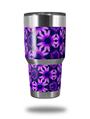 WraptorSkinz Skin Wrap compatible with RTIC 30oz ORIGINAL 2017 AND OLDER Tumblers Daisies Purple (TUMBLER NOT INCLUDED)