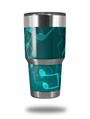 WraptorSkinz Skin Wrap compatible with RTIC 30oz ORIGINAL 2017 AND OLDER Tumblers Bokeh Music Neon Teal (TUMBLER NOT INCLUDED)