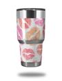 WraptorSkinz Skin Wrap compatible with RTIC 30oz ORIGINAL 2017 AND OLDER Tumblers Pink Orange Lips (TUMBLER NOT INCLUDED)