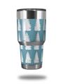 WraptorSkinz Skin Wrap compatible with RTIC 30oz ORIGINAL 2017 AND OLDER Tumblers Winter Trees Blue (TUMBLER NOT INCLUDED)