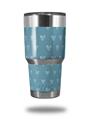 WraptorSkinz Skin Wrap compatible with RTIC 30oz ORIGINAL 2017 AND OLDER Tumblers Hearts Blue On White (TUMBLER NOT INCLUDED)