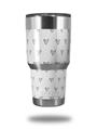WraptorSkinz Skin Wrap compatible with RTIC 30oz ORIGINAL 2017 AND OLDER Tumblers Hearts Gray (TUMBLER NOT INCLUDED)