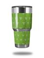 WraptorSkinz Skin Wrap compatible with RTIC 30oz ORIGINAL 2017 AND OLDER Tumblers Hearts Green On White (TUMBLER NOT INCLUDED)