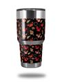 WraptorSkinz Skin Wrap compatible with RTIC 30oz ORIGINAL 2017 AND OLDER Tumblers Crabs and Shells Black (TUMBLER NOT INCLUDED)