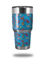 WraptorSkinz Skin Wrap compatible with RTIC 30oz ORIGINAL 2017 AND OLDER Tumblers Crabs and Shells Blue Medium (TUMBLER NOT INCLUDED)