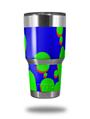 WraptorSkinz Skin Wrap compatible with RTIC 30oz ORIGINAL 2017 AND OLDER Tumblers Drip Blue Green Red (TUMBLER NOT INCLUDED)