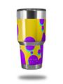 WraptorSkinz Skin Wrap compatible with RTIC 30oz ORIGINAL 2017 AND OLDER Tumblers Drip Purple Yellow Teal (TUMBLER NOT INCLUDED)