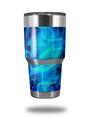 WraptorSkinz Skin Wrap compatible with RTIC 30oz ORIGINAL 2017 AND OLDER Tumblers Cubic Shards Blue (TUMBLER NOT INCLUDED)