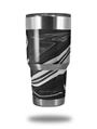 WraptorSkinz Skin Wrap compatible with RTIC 30oz ORIGINAL 2017 AND OLDER Tumblers Black Marble (TUMBLER NOT INCLUDED)