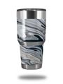 WraptorSkinz Skin Wrap compatible with RTIC 30oz ORIGINAL 2017 AND OLDER Tumblers Blue Black Marble (TUMBLER NOT INCLUDED)