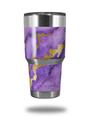 WraptorSkinz Skin Wrap compatible with RTIC 30oz ORIGINAL 2017 AND OLDER Tumblers Purple and Gold Gilded Marble (TUMBLER NOT INCLUDED)