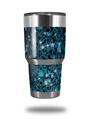 WraptorSkinz Skin Wrap compatible with RTIC 30oz ORIGINAL 2017 AND OLDER Tumblers Blue Flower Bomb Starry Night (TUMBLER NOT INCLUDED)
