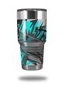 WraptorSkinz Skin Wrap compatible with RTIC 30oz ORIGINAL 2017 AND OLDER Tumblers Baja 0032 Neon Teal (TUMBLER NOT INCLUDED)
