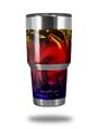 WraptorSkinz Skin Wrap compatible with RTIC 30oz ORIGINAL 2017 AND OLDER Tumblers Liquid Metal Chrome Flame Hot (TUMBLER NOT INCLUDED)
