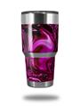 WraptorSkinz Skin Wrap compatible with RTIC 30oz ORIGINAL 2017 AND OLDER Tumblers Liquid Metal Chrome Hot Pink Fuchsia (TUMBLER NOT INCLUDED)