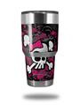 WraptorSkinz Skin Wrap compatible with RTIC 30oz ORIGINAL 2017 AND OLDER Tumblers Girly Skull Bones (TUMBLER NOT INCLUDED)