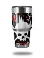 WraptorSkinz Skin Wrap compatible with RTIC 30oz ORIGINAL 2017 AND OLDER Tumblers Punk Rock Skull (TUMBLER NOT INCLUDED)