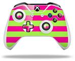 WraptorSkinz Decal Skin Wrap Set works with 2016 and newer XBOX One S / X Controller Psycho Stripes Neon Green and Hot Pink (CONTROLLER NOT INCLUDED)