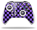 WraptorSkinz Decal Skin Wrap Set works with 2016 and newer XBOX One S / X Controller Checkers Purple (CONTROLLER NOT INCLUDED)