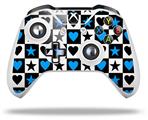 WraptorSkinz Decal Skin Wrap Set works with 2016 and newer XBOX One S / X Controller Hearts And Stars Blue (CONTROLLER NOT INCLUDED)