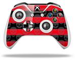 WraptorSkinz Decal Skin Wrap Set works with 2016 and newer XBOX One S / X Controller Skull Stripes Red (CONTROLLER NOT INCLUDED)