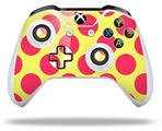 WraptorSkinz Decal Skin Wrap Set works with 2016 and newer XBOX One S / X Controller Kearas Polka Dots Pink And Yellow (CONTROLLER NOT INCLUDED)