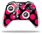 WraptorSkinz Decal Skin Wrap Set works with 2016 and newer XBOX One S / X Controller Kearas Polka Dots Pink On Black (CONTROLLER NOT INCLUDED)