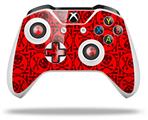 WraptorSkinz Decal Skin Wrap Set works with 2016 and newer XBOX One S / X Controller Skull Patch Pattern Red (CONTROLLER NOT INCLUDED)