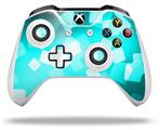 WraptorSkinz Decal Skin Wrap Set works with 2016 and newer XBOX One S / X Controller Bokeh Squared Neon Teal (CONTROLLER NOT INCLUDED)