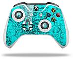 WraptorSkinz Decal Skin Wrap Set works with 2016 and newer XBOX One S / X Controller Folder Doodles Neon Teal (CONTROLLER NOT INCLUDED)