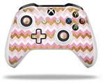 WraptorSkinz Decal Skin Wrap Set works with 2016 and newer XBOX One S / X Controller Pink and White Chevron (CONTROLLER NOT INCLUDED)
